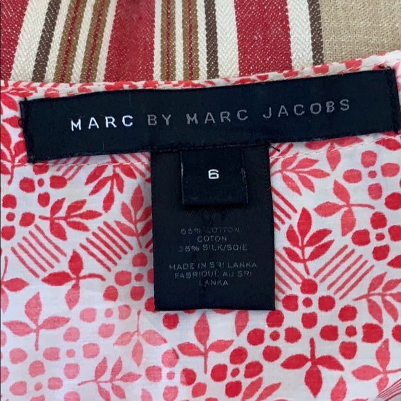 Marc by Marc Jacobs Jamie Dot Peplum Top Red Multi - Picture 5 of 8